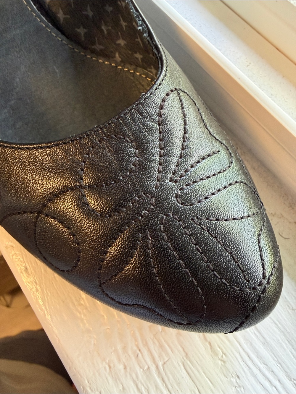 New PIKOLINOS Black Low Heel Mary Jane Leather